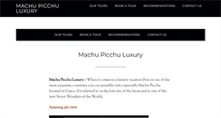 Desktop Screenshot of machupicchuluxury.com