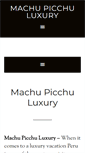 Mobile Screenshot of machupicchuluxury.com