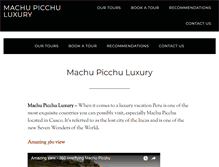 Tablet Screenshot of machupicchuluxury.com